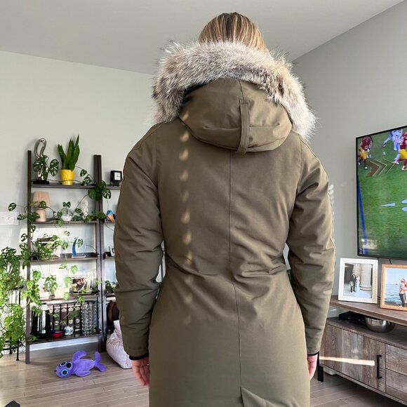 Like New Canada Goose Victoria Parka – Military Green, Women's Size S - Picture 11 of 15